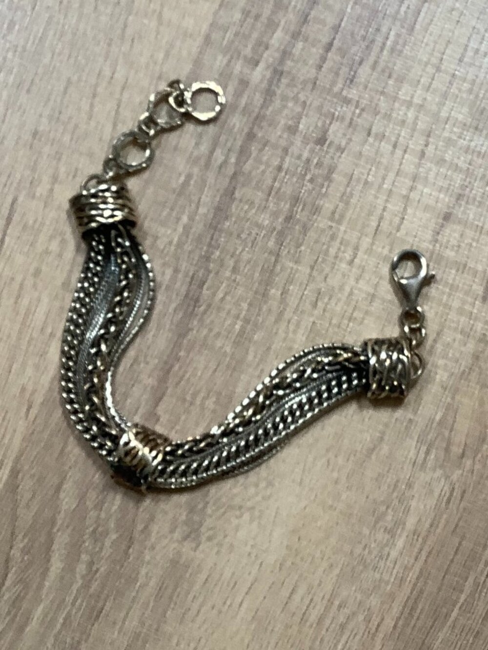 Silpada multi strand chain sterling silver 925 bracelet Talk of the Town B1702